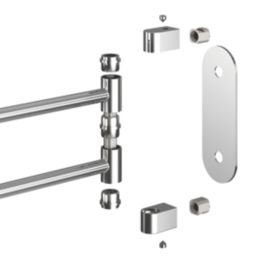Swirl Caldew Bathroom Towel Rail Chrome 391mm x 40mm x 115mm