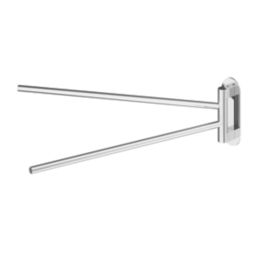 Swirl Caldew Bathroom Towel Rail Chrome 391mm x 40mm x 115mm