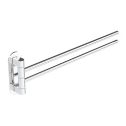 Swirl Caldew Bathroom Towel Rail Chrome 391mm x 40mm x 115mm