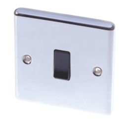 LAP  10AX 1-Gang Intermediate Switch Polished Chrome with Black Inserts