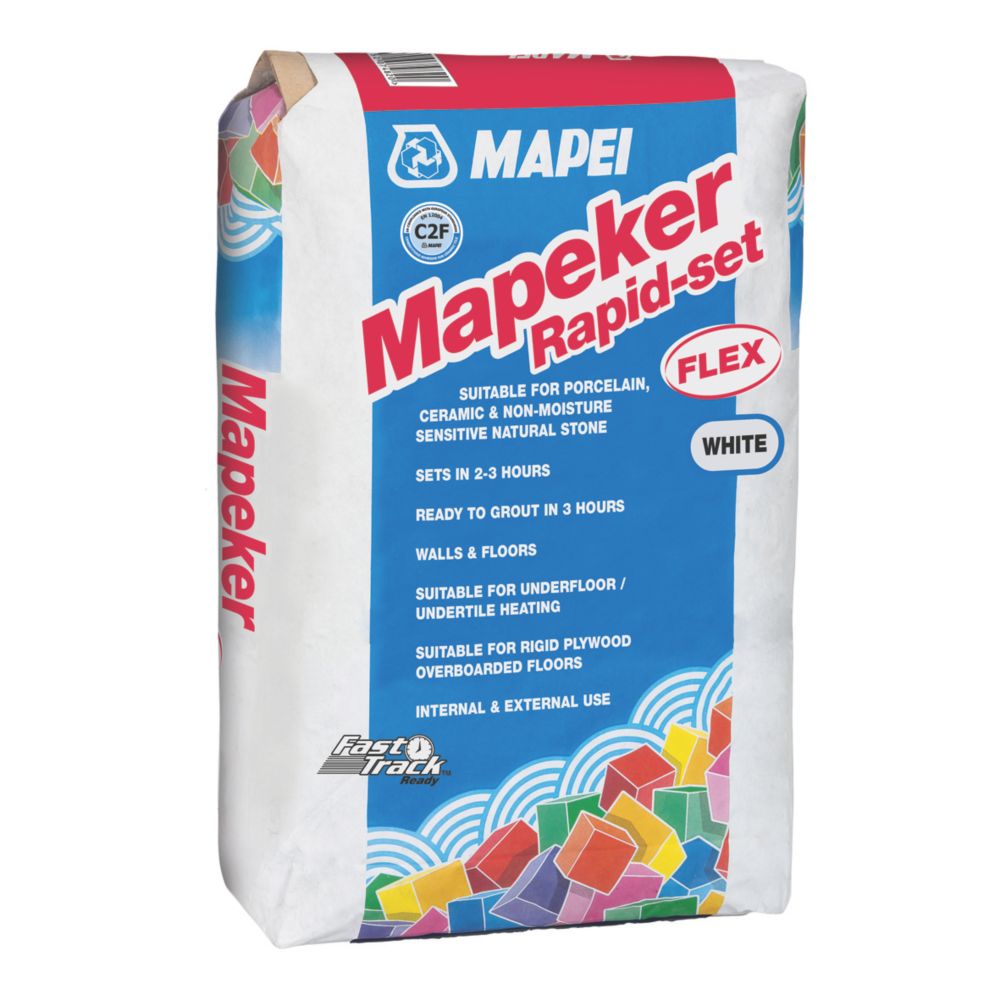 Mapei Mapeker RapidSet Wall & Floor Adhesive White 20kg Screwfix
