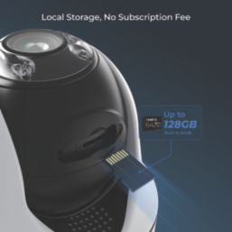 Reolink Argus A4KPTS2M64-UK Solar-Powered White Wireless 4K Indoor & Outdoor Dome WiFi Pan & Tilt Camera