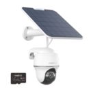 Reolink Argus A4KPTS2M64-UK Solar-Powered White Wireless 4K Indoor & Outdoor Dome WiFi Pan & Tilt Camera