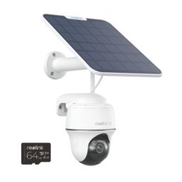 Reolink Argus A4KPTS2M64-UK Solar-Powered White Wireless 4K Indoor & Outdoor Dome WiFi Pan & Tilt Camera