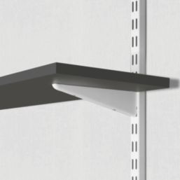 RB UK Black Twin Slot Shelves 600mm x 250mm x 19mm