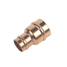 Flomasta  Copper Solder Ring Reducing Coupler 22mm x 15mm