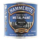 Hammerite Smooth Smooth Metal Paint Black 250ml
