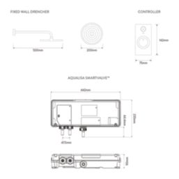 Aqualisa Visage Q Gravity-Pumped Rear-Fed Chrome Thermostatic Single Outlet Concealed Smart Shower with Fixed Head