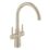 Grohe Ambi Dual Lever Kitchen Sink Mixer Tap Brushed Nickel