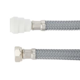 Flomasta Push-Fit EPDM Straight Flexible Hose 15mm x 1/2" x 300mm