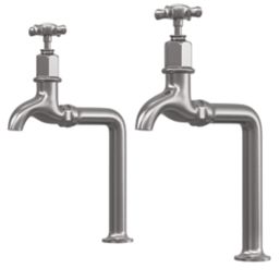 ETAL Alton Bib Cross Head Taps Pewter 1 Pair