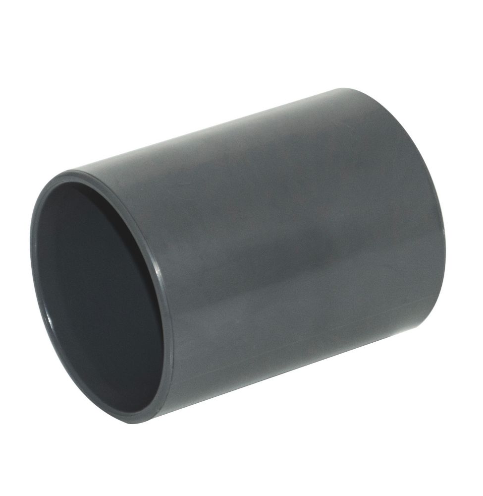 FloPlast Solvent Weld Straight Coupler 32mm x 32mm Anthracite Grey 5