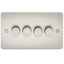 Knightsbridge  4-Gang 2-Way LED Intelligent Dimmer Switch  Pearl