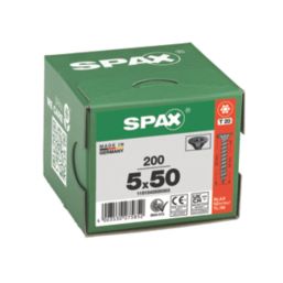 Spax Blax PZ Countersunk Self Drilling Wood Screws 5mm x 50mm 200 Pack