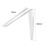 Essentials London Shelf Brackets White 100mm x 75mm 20 Pack