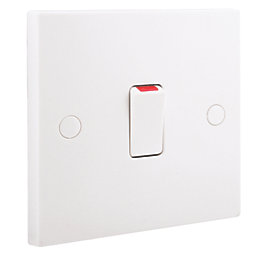 British General 900 Series 20A 1-Gang DP Control Switch White