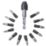 Erbauer  1/4" Hex Shank Mixed Diamond Impact Screwdriver Bit 13 Pieces