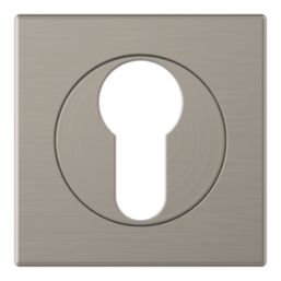 Cooke & Lewis Lormel Euro Escutcheon (Pair) Satin Nickel 52mm