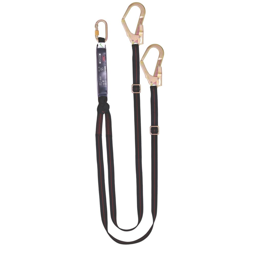 JSP Spartan Double Fall Arrest Adjustable Webbing Lanyard - Screwfix