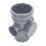 FloPlast  Push-Fit 2-Boss Single Socket Soil Access Pipe Anthracite Grey 110mm