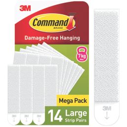 Command Adhesive Picture Hanging Strip Large 14 Pack