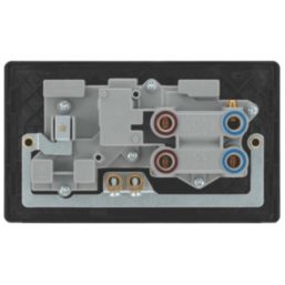 British General Evolve 45A 2-Gang 2-Pole Cooker Switch & 13A DP Switched Socket Copper with LED with Black Inserts