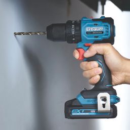 Erbauer ECCD18-Li 18V 2 x 2.0Ah Li-Ion EXT Brushless Cordless Compact Combi Drill