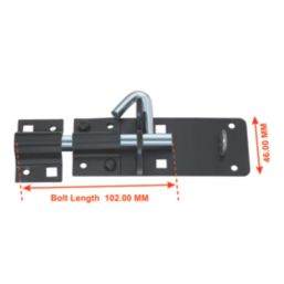 Smith & Locke Brenton Gate Bolt Black 102mm