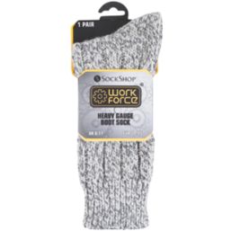 SockShop  Heavy Gauge Boot Socks Grey 6-11 1 Pair