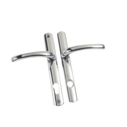 Yale Platinum Security Lock Door Handles Pair Polished Chrome