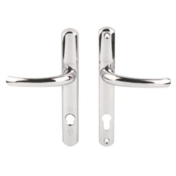 Yale Platinum Security Lock Door Handles Pair Polished Chrome