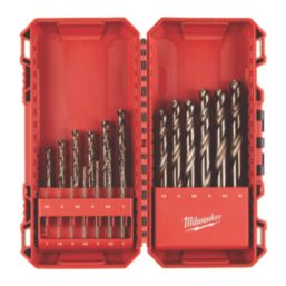 Milwaukee  Round Shank Metal Drill Bit Set 19 Pieces