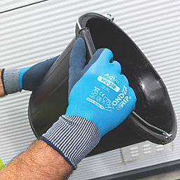 Wonder Grip WG-318 Aqua Protective Work Gloves Blue X Large