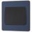 British General Evolve 20A 16AX 2-Gang 2-Way Wide Rocker Light Switch  Blue with Black Inserts