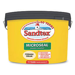 Sandtex Ultra Smooth Masonry Paint Cornish Cream 10Ltr