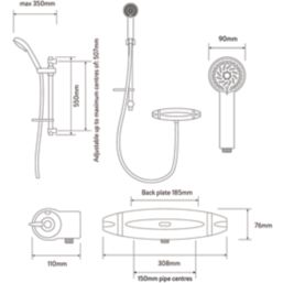 Aqualisa Colt Rear-Fed Exposed Chrome Thermostatic Mixer Shower