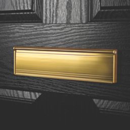 Stormguard Brush Letter Plate Gold 292mm x 75mm