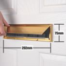 Stormguard Brush Letter Plate Gold 292mm x 75mm