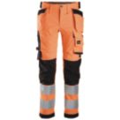 Snickers 6243 Hi-Vis Work Trousers Orange 35" W 32" L
