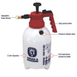 Spear & Jackson  White Pump Action Pressure Sprayer 2Ltr