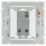 British General Evolve 20A 16AX 1-Gang 2-Way Light Switch  Brushed Steel