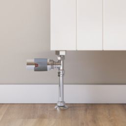 Flomasta 1/2" BSP Male Taper x 15mm Compression 121mm Chrome Radiator Valve Extender