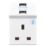 Masterplug 13A Fused 3-Way Socket Adaptor + 2.1A 2-Outlet Type A USB Charger White
