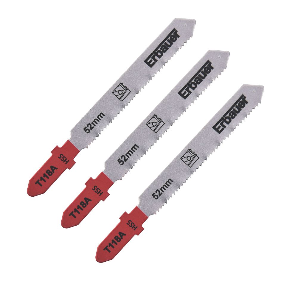 Erbauer Wood Jigsaw Blades 75mm 3 Piece Set Screwfix