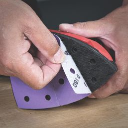 Trend  AB/DET/180A 180 Grit 11-Hole Punched Multi-Material Abrasive Sanding Sheets 151mm x 102mm 10 Pack