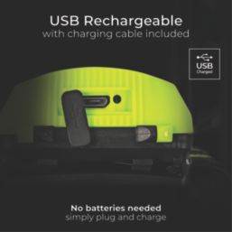 Luceco  Rechargeable LED Head Torch Green 150lm