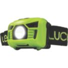 Luceco  Rechargeable LED Head Torch Green 150lm