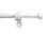 Rothley Matt White Extendable Curtain Pole with Stud Finials 28mm x 71-120cm