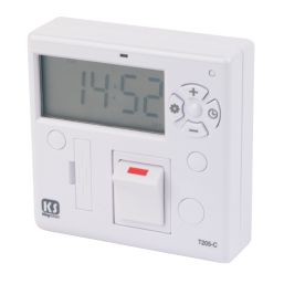 Greenbrook T205-SCR Surface Mounted Digital 7-Day Fused Timer Spur Switch