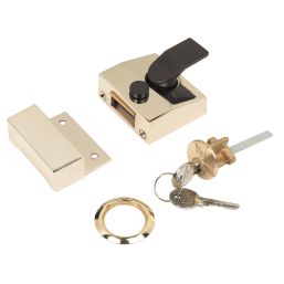 Yale 85  Narrow Night Latch Brass 40mm Backset